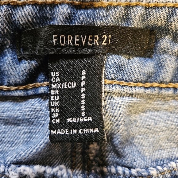 Forever 21 Denim Mini Skirt, Size Small, Rainbow Pocket Pride LGBTQ - Picture 7 of 9